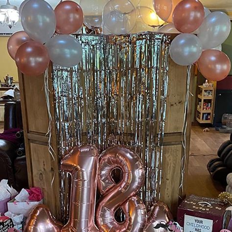 18th Birthday Decorations For Girls - Sash, Balloon Number, Cupcake Toppers, Banners | Happy 18 Bday Gift Party Supplies Rose Gold | Her Daughter Mom https://tinyurl.com/khdn9bh2 #rosegold #birthdayparty #silver #banners #balloons #decorationpieces Silver Birthday Party, 18th Birthday Decorations, 30th Birthday Decorations, Bday Gift, Number Balloons, 18th Birthday, 30th Birthday, Cupcake Toppers, Birthday Decorations