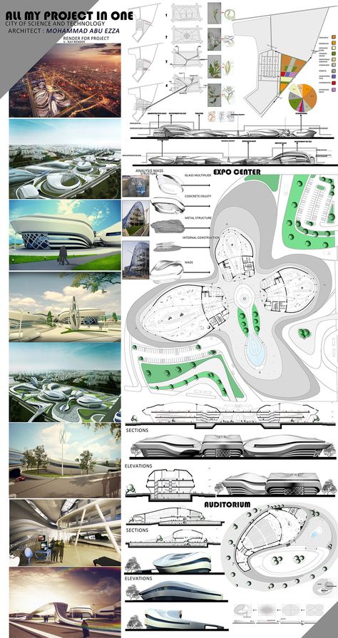 City of Science and Technology - 2013 on Behance Science Center Architecture, Technology City, Architecture Drawing Presentation, Aquatic Center, Presentation Board Design, Architecture Presentation Board, Architecture Concept Diagram, Architecture Board, Concept Diagram