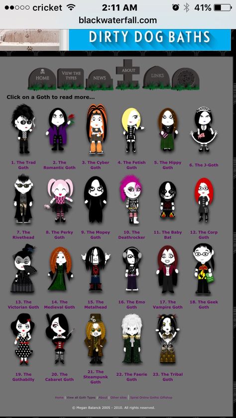 Types of goths J Goth, Stil Rock, Alt Subcultures, Types Of Goth, Cultura Punk, Goth Memes, Hippie Goth, Mode Emo, Mode Punk