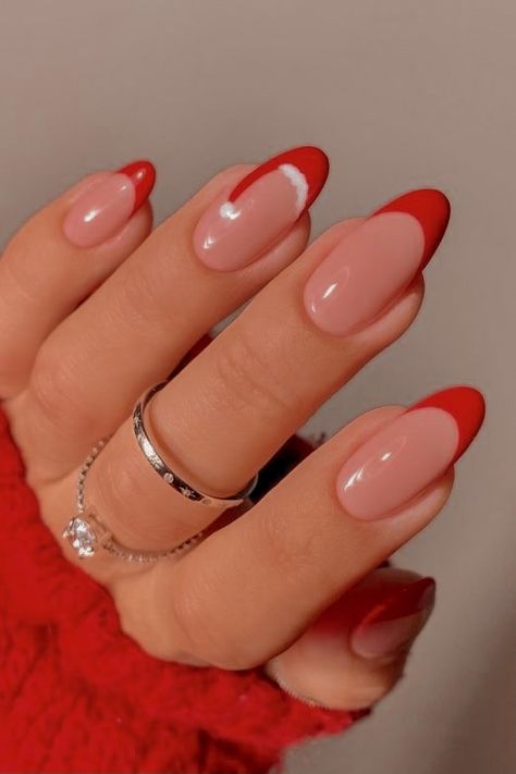 Christmas Nails Easy, Christmas Gel Nails, Winter Nails Acrylic, Simple Gel Nails, Nails 2022, Summery Nails, Christmas Nails Acrylic, Short Acrylic Nails Designs, Nagel Inspo