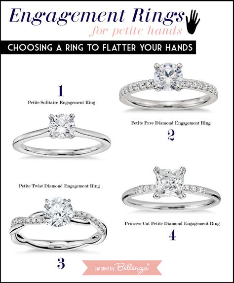 Would you wear a dress that doesn't suit your body type? Then, the same appllies to wearing a ring that flatters your hands! http://www.bellenza.com/wedding-ideas/bridal-style/choose-engagement-ring-flatters-hands.html Engagement Rings Modern Classic, Wedding Rings For Fat Fingers, Engagement Rings For Short Fat Fingers, Engagement Rings For Chubby Fingers, Choosing Engagement Ring, Elegant Rings, Trinity Ring, Ring Inspo, Pave Diamond Engagement Rings