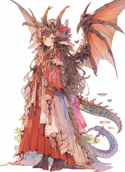 Rendered with Midjourney, an AI software. Sharing to provide artists with inspiration/references for unique characters. Feel free to use! Please share any art you make in the comments! Id love to see it! Dragon Fairy, Unique Characters, Character Reference, Chibi Drawings, 판타지 아트, A Dragon, Character Design References, Kawaii Drawings, Anime Poses Reference