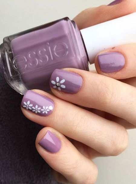 45+ Trendy Spring Nails You Should Try This Year | Floral Nail Designs, Cute Spring Nails, Floral Nail, Spring Nail Colors, Purple Nail, Her Nails, Spring Nail Art, Gel Nail Designs, Nail Designs Spring