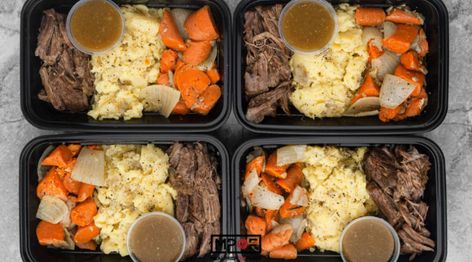 30 Inspiring Whole30 Compliant Meal Ideas - Meal Prep on Fleek™ Meal Prep With Potatoes, Pot Roast With Mashed Potatoes, Roast With Mashed Potatoes, Instant Pot Roast, Shrimp Meal Prep, Instant Pot Pot Roast, Health Meals, Whole30 Meal Prep, Meal Prep On Fleek