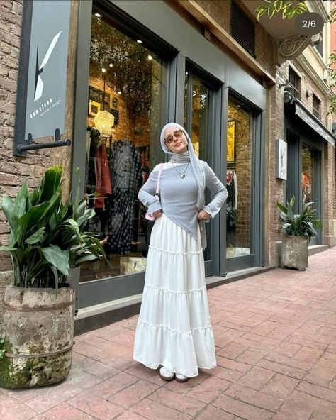 Hijab Fashion With Skirt, Satin Skirt Modest Outfit, Islamic Modest Outfits, Hijabi Girl Summer Outfits, Skirt Summer Outfits Hijab, Cute Outfit With Long Skirt, Modest Summer Hijabi Outfits, With Love Leena Outfit, Summer Full Sleeve Outfits