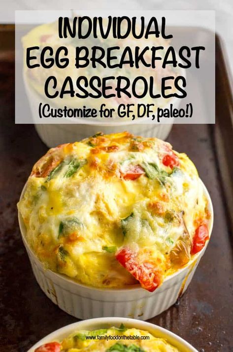 Breakfast For 2 Ideas, Egg Bake In Ramekin, Healthy Ramikin Recipes, Individual Baking Dish Recipes, Mini Cocotte Recipe Breakfast, Mini Ramiken Recipes, Ramekin Frittata, Ramiken Recipes Dinners, Healthy Ramekin Recipes