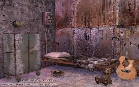 The Sims Models: Set Metro 2033 by Granny Zaza Sims Decoration, Free Hairstyles, Apocalypse Clothing, Vampire Decor, Metro 2033, Alpha Cc, Sims Stories, David Sims, Sims 4 Body Mods