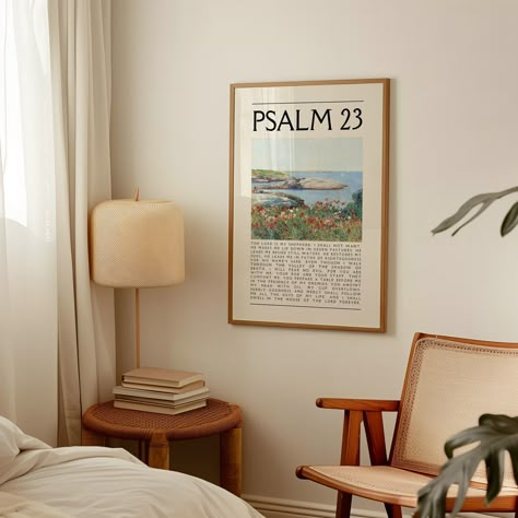 Immerse your living space in the timeless reassurance of the 'Psalm 23' print. This piece of Christian wall art beautifully marries vintage charm with modern aesthetics, perfect for enhancing any apartment decor. Available as a printable art digital download, it offers a stylish and spiritual refresh to your home, bringing both comfort and contemporary flair. See our full collection at www.olkeningpress.etsy.com WHAT YOU GET: FORMATS: JPG 300 DPI HIGH QUALITY in the following sizes: 4" x 6" 5" x Biblical Home Decor, Married Apartment, Christian Bedroom Decor, Jesus Home Decor, Apartment Decor Modern, Vintage Apartment Decor, Bible Verse Wall Art Printable, Vintage Apartment, Modern Christian Art