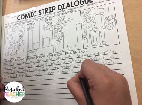 6 Mini-Lesson Ideas for Teaching Effective Dialogue- Freebies included! Teaching Dialogue, Comic Book Writing, Curriculum Developer, Writing Mini Lessons, 5th Grade Writing, 3rd Grade Writing, Classroom Tips, Writing Essentials, Upper Elementary Resources