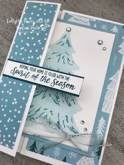 Merriest Trees Stampin Up Card Ideas, Stampin Up Merriest Trees 2023, Merriest Trees Stampin Up Cards, Stampin Up Christmas Cards 2023, Stampin Up Christmas Cards 2023-2024, Beary Christmas, Stamped Christmas Cards, Accordion Fold, Stampin Up Christmas Cards