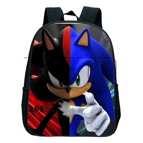 Sonic Backpack, Sonic Toys, Book Bags For Kids, Sonic Birthday Cake, School Rucksack, Kindergarten Backpack, Sonic Birthday, School Bookbags, Toddler Bag