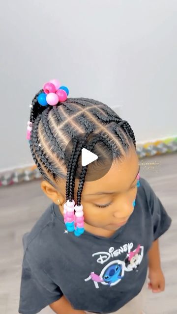 BRAID ARTIST | November Love on Instagram: "🩷🩵 BOOK: Braids and Beads —> Click the link in the bio or go to NovemberLoveBraids.com (Create a login to book)  #ChildrenHairStyles #kidfriendlystyles #kidfriendlybraids #kidshairinspo #littlegirlsbraids #braidsforlittlegirls #braidtrends #kidsnaturalhairstyles #BraidArt #ChildrensBraids #kidsbraidsatl #gwinnettbraids #BraidLife #toddlerbraids #braidgoals #trendingbraids #BraidAddict  #braidcreativity #lawrencevillebraider #novemberlove #novemberlovebraids #snellvillebraider #snellvillestylist #braidreels #braidingreels" Kids Braided Hairstyles Ponytail, Cornrows Braids For Black Kids, Braids With Beads For Girls Kids, Toddler Girl Braid Styles With Beads, Toddler Girl Braids, Toddler Braided Hairstyles With Beads, Toddler Braid Styles, Braids For Black Kids, Kids Braids With Beads