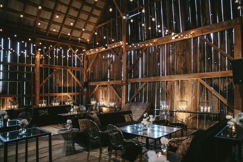 Modern Black-Tie Barn Reception Barn Wedding Reception, Black Barn, Barn Reception, Outdoor Reception, Wedding Inspiration Fall, Barn Wedding Venue, Black Tie Wedding, The Knot, Barn Wedding