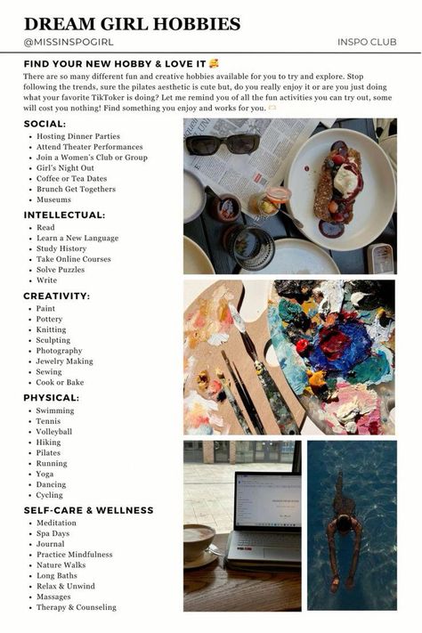 Vision Board Hobbies Aesthetic, Traveling In Your 20s, How To Improve Health, New Personality Aesthetic, Travel Study Aesthetic, Luxuries In Life, How To Live Your Best Life In Your 20s, Creating Dream Life, Dream Life Questions