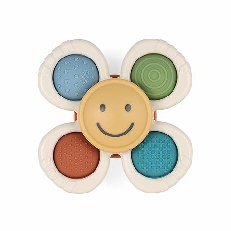 Amazon.com: Itzy Ritzy Fidget Toy with Sensory Poppers & Suction Cup; Fidget Toy Sticks to Highchairs, Tables or Tubs While Spinning & Engaging Baby with 4 Textured Poppers, Smile : Toys & Games Kids Pop, Itzy Ritzy, Spinner Toy, Bath Toy, Activity Toys, Fidget Toy, Play Toys, Rattles, Baby Store