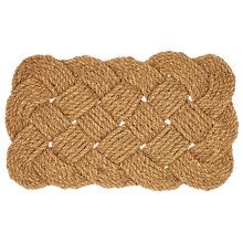 Buy John Lewis Knotted Coir Rope Door Mat Online at johnlewis.com Coir Mat, Rope Weave, Front Door Mats, Coir Doormat, Coconut Fiber, Jute Rope, Rope Design, Cleaning Materials, Carpet Flooring