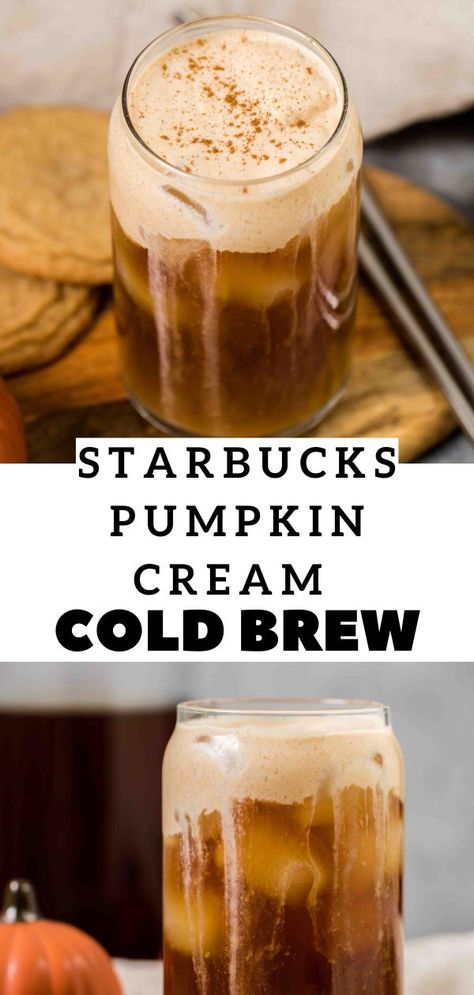 Frother Recipes, Pumpkin Iced Coffee, Starbucks Pumpkin Cream Cold Brew, Decadent Cheesecake, Pumpkin Cream Cold Brew, Recipe Cheesecake, Nespresso Recipes, Cream Cold Brew, Bouchon Bakery