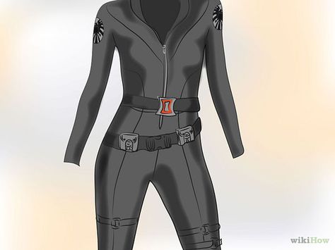 Dress Like Marvel's Black Widow (Natasha Romanov) - wikiHow Marvel Suits, Black Widow Outfit, Widow Costume, Black Widow Costume, Black Widow Cosplay, Black Widow Avengers, Avengers Team, Avengers 2012, Party Things