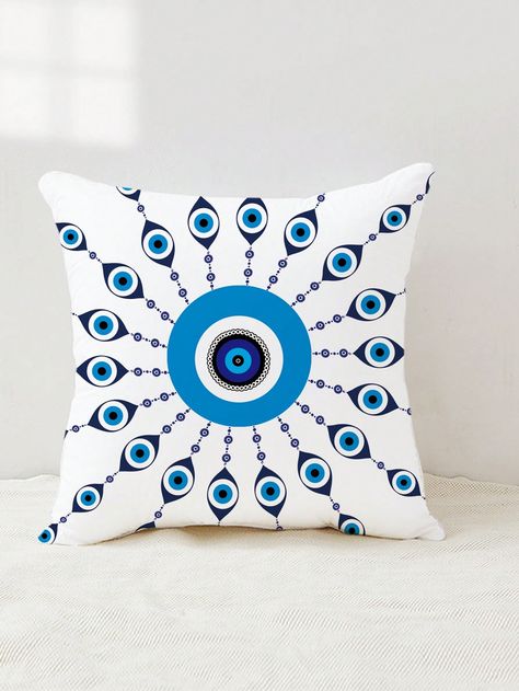 Evil Eye Pattern, Car Chair, Evil Eye Art, Living Room Decor Pillows, Sofa Pillow Covers, Eye Pattern, Linen Sofa, Design Geometric, Cushion Pattern