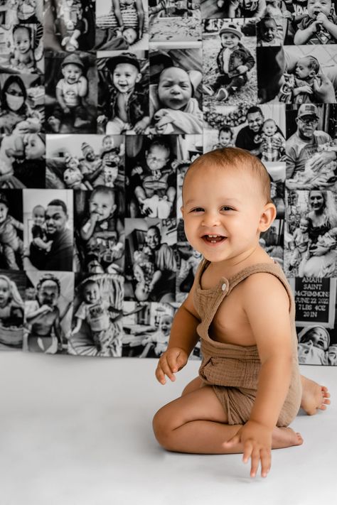 12 Month Birthday Pictures, 1st Birthday Babyboy Photoshoot, First Birthday Photo Decorations, Vintage One Year Photoshoot, 1st Year Family Photo Shoot, 1st Birthday Diy Photoshoot, Photoshoot For 2 Year Boy, Diy First Bday Photoshoot, 2 Year Milestone Photography