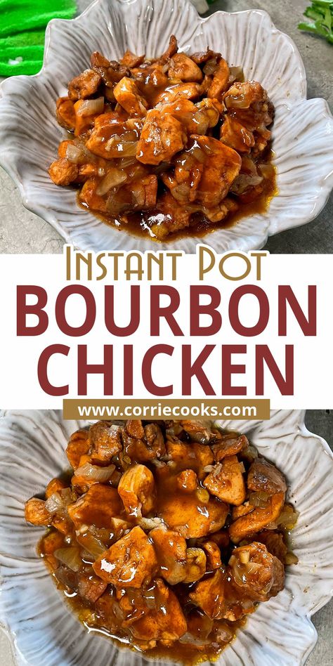 Instant Pot Bourbon Chicken, Honey Bourbon Chicken, Bourbon Chicken Recipe, Honey Bourbon, Bourbon Chicken, Healthy Instant Pot Recipes, Instant Pot Recipes Chicken, Instant Pot Dinner Recipes, Easy Instant Pot Recipes