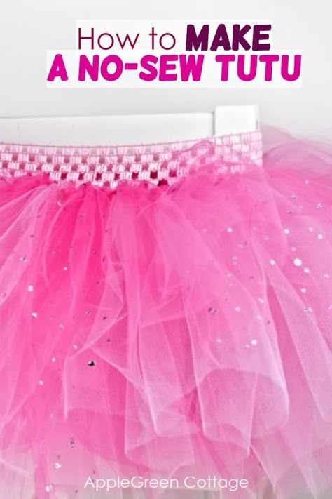 Making Tutus No Sew, Diy Tutu Skirt No Sew, Diy Tulle Skirt No Sew, Make A Tutu, Diy Tulle Skirt, Diy Tutu Skirt, Diy Tutus, Nativity Costumes, No Sew Tutu