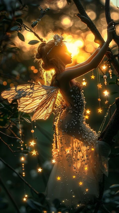 Enchanted Forest Lights: A mystical fairy illuminated by a warm glow amidst a magical forest at twilight. #fairy #forest #lights #magic #enchanted #aiart #aiphoto #stockcake ⬇️ Download and 📝 Prompt 👉 https://ayr.app/l/PMGL Fairy Images, Forest Light, Fairy Dragon, Fairy Pictures, Mystical Forest, Light Images, Fantasy Pictures, Fairy Magic, Fantasy Fairy