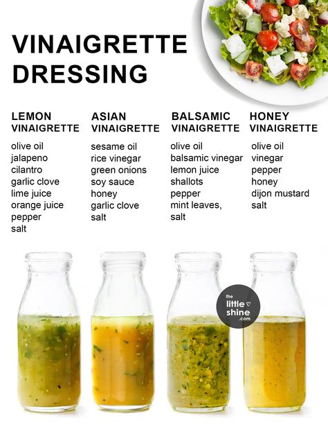 Types Of Pasta Sauce, Easy Vinaigrette, Salad Dressing Recipes Healthy, Different Salads, Resep Salad, Homemade Sauce Recipes, Simple Vinaigrette, Honey And Soy Sauce, Salad Dressing Recipes Homemade