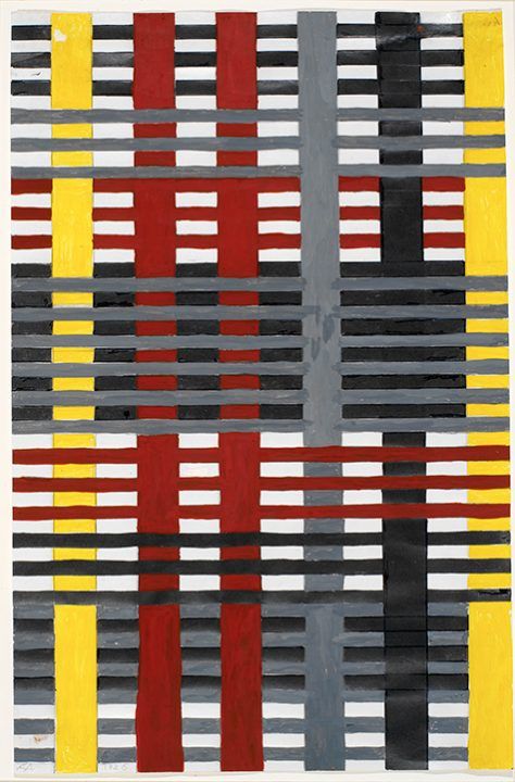 Read more about Unraveling the Abstract Weavings of Anni Albers on @1stdibs | https://www.1stdibs.com/introspective-magazine/anni-albers-touching-vision/ Bauhaus Women, Annie Albers, Bauhaus Textiles, Anni Albers, Philip Johnson, Robert Rauschenberg, Josef Albers, Black Mountain, Textile Arts