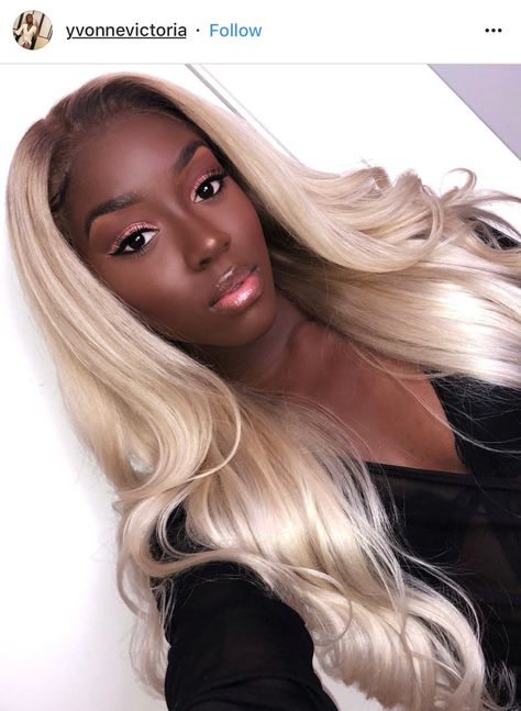 Blonde Hair On Black Women - Essence Dark Ash Blonde Hair, Dark Skin Blonde Hair, Blond Hairstyles, Brassy Hair, Going Blonde, Blonde Hair Girl, Ash Blonde Hair, Dark Blonde Hair, Frontal Hairstyles