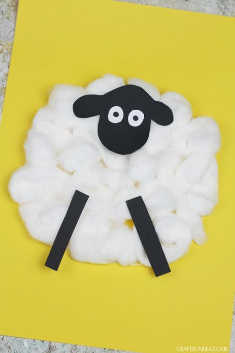 Easy Sheep Craft Sheep Craft, Easy Toddler Crafts, Easter Crafts For Toddlers, Sheep Crafts, Sensory Crafts, Craft Easy, Farm Crafts, Scissor Skills, Easy Toddler