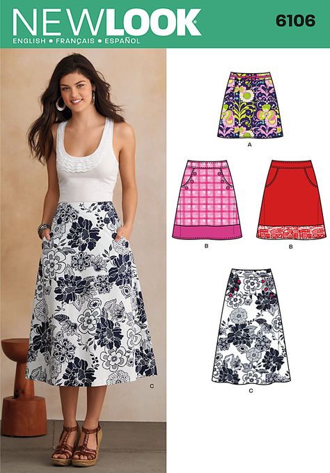 http://sewing.patternreview.com/patterns/52429 Sewing Patterns Skirt, New Look Patterns, Summer Sewing, Skirt Patterns Sewing, Sewing Skirts, Dress Sewing Patterns, Sewing Basics, Sewing Patterns Free, Free Sewing