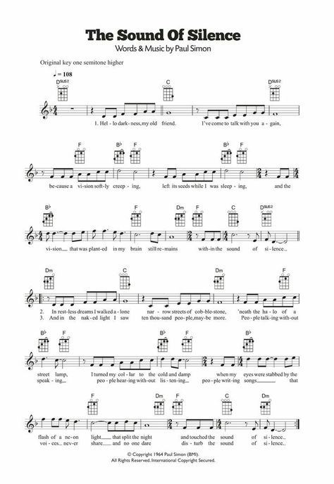 Magic Rude, Trumpet Sheet Music, The Sound Of Silence, Clarinet Sheet Music, Sound Of Silence, Acoustic Guitar Lessons, Flute Sheet Music, Simon Garfunkel, Violin Sheet