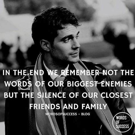 Via @prosperityquotes Often in the end you won't think about the mean words said to you by your enemies... You expected that and could cope with it. It's the silence or the lack of support from your closest friends in which you couldn't handle  Tag your 3 best friends! Sharing is caring. Like us for daily dose of motivation. Follow Us on twitter https://twitter.com/VivekMotivatesU or @VivekMotivatesU Quotes Inspirational Motivational Originally posted at http://ift.tt/1LZTiVU For more Like u... Best Friend Support, Family Support Quotes, Mean Words, Friend Support, Lack Of Support, Hope Bible Verses, Quotes Inspirational Motivational, Support Quotes, 3 Best Friends