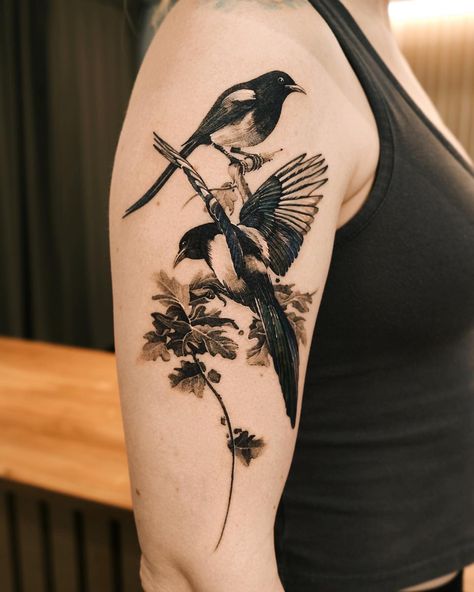 Tinder Pickup Lines, Best Pickup Lines, Magpie Tattoo, Bird Tattoo Sleeves, Secret Tattoo, Crow Tattoo, Owl Tattoo Design, Vine Tattoos, Pickup Lines