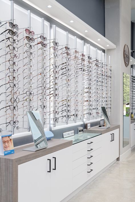 Integra Eyecare Centre Vancouver Optical Shop Design, Eyewear Branding, Eyewear Shop Design, Eyewear Retail, Eyewear Store Design, Optometry Office, Optical Shop, Eyewear Shop, Store Interior