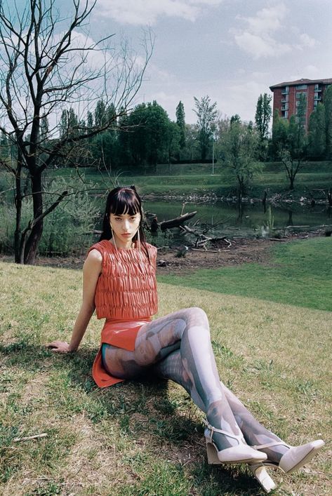 Inner Dialogue — Teeth Magazine Teeth Magazine, Inner Dialogue, Italian Designers, Outdoor Landscape, Milan Fashion, Fashion Photographer, Milan, Capri Pants, Tights