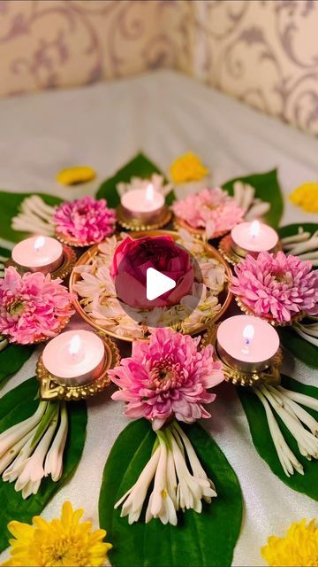 Diwali Urli Decor, Urli Decoration Ideas, Urli Decor, Pooja Thali, Diwali Decoration, Flower Rangoli, Wedding Decor Style, Flower Ideas, Diwali Decorations