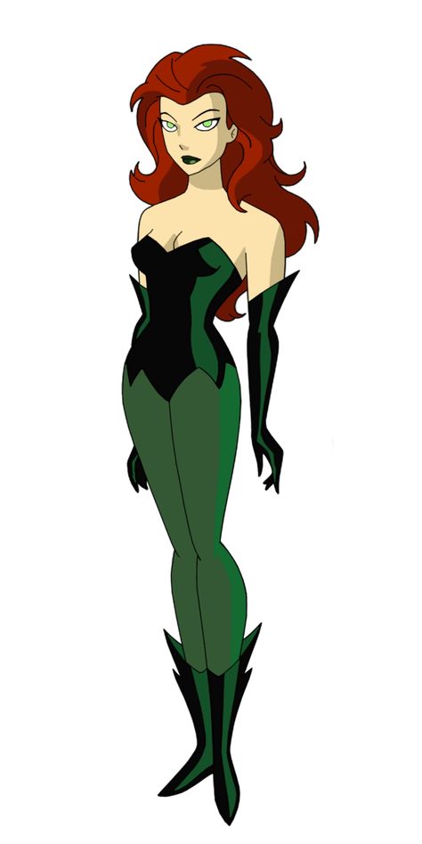 Cartoon Poison Ivy, Red Hair Character, Poison Ivy Cartoon, Poison Ivy Character, Characters With Red Hair, Batman Tas, Poison Ivy Comic, Dc Poison Ivy, Pamela Isley