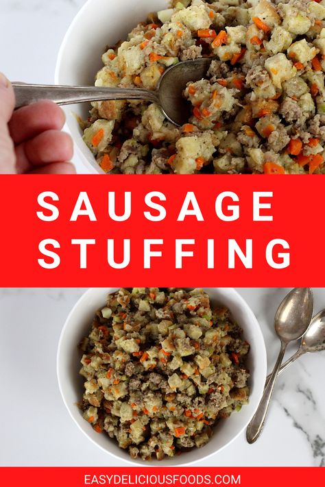 Stuffing Recipes Sausage, Stuffing Pepperidge Farm, Stuffing Recipes With Sausage, Pepperidge Farm Stuffing Recipes, Easy Sausage Stuffing, Stuffing Easy, Best Stuffing Recipe, Sausage Stuffing Recipe, Best Stuffing