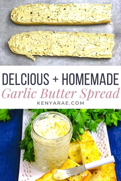 Diy Garlic Butter, Garlic Bread Spread, Garlic Butter For Bread, Garlic Butter Spread, North Carolina Food, Easy Garlic Butter, Flavored Butter Recipes, Butter Recipes Homemade, Make Garlic Butter