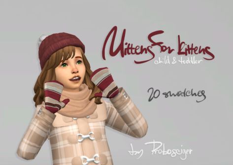 Cc Accessories, Los Sims 4 Mods, Toddler Gloves, San Myshuno, Sims 4 Cas Mods, Kids Mittens, The Sims 4 Pc, Kids Winter Outfits, Sims 4 Children