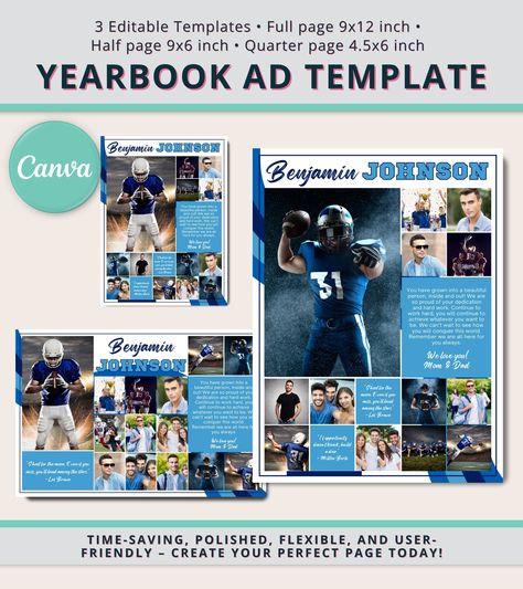 Senior Yearbook Page, Senior Yearbook Ad Template, Yearbook Ad Template, Senior Yearbook Ads, Yearbook Ad, Senior Ads, Yearbook Template, Senior Year Fun, Yearbook Pages