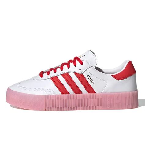 adidas Sambarose White Red True Pink | Where To Buy | FX6269 | The Sole Supplier Adidas Sambarose White, Adidas Sambarose, Shoe Inspo, Red Sneakers, Mode Ootd, Swag Shoes, Low Top Sneakers, Pretty Shoes, Dream Shoes