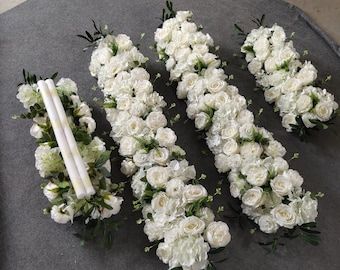 Flower Runner Wedding, Reception Table Decor, Flower Runner, White Weddings Reception, Flower Garland Wedding, Aisle Runners, Party Girlande, Aisle Flowers, Wedding Arch Flowers