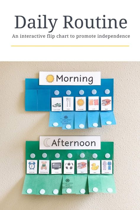 Routine Flip Chart, Daily Routine Chart For Kids, Daily Routine Kids, Uppfostra Barn, Peraturan Kelas, Disiplin Anak, Kids Routine Chart, Daily Routine Chart, Maluchy Montessori