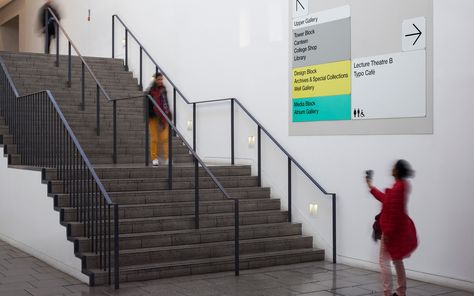 London College of Communication — Pentagram Loyola Marymount University, Lecture Theatre, Pentagram Design, Directional Signage, Wayfinding Design, College Library, London College, Vi Design, College Design