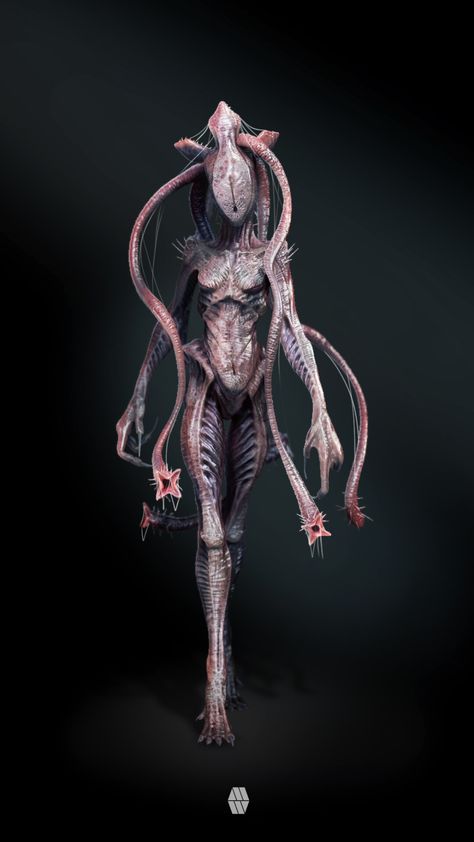 ArtStation - Stranger Than Strange Creature Concept 05 - 'MIND FLAYER', Marcus Whinney Monster Creature Design, Stranger Things Creature, Dark Dungeon, Stranger Things Monster, The Mind Flayer, Monster Creature, Mind Flayer, Lovecraftian Horror, Alien Concept