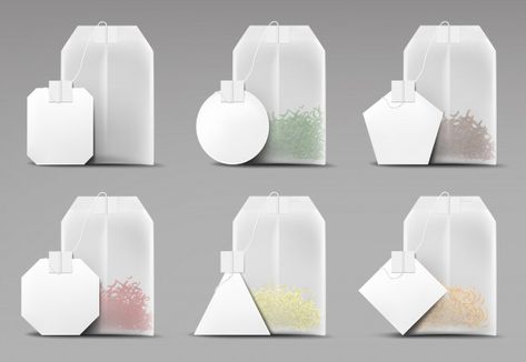 Tea bags set isolated on grey | Free Vector #Freepik #freevector #freefloral #freegreen #freetag #freered Organic Tea Packaging, Beverage Advertising, Blank Mockup, Tea Tag, Tea Packaging Design, Dry Herbs, Design Studio Logo, Logo Design Art, Organic Tea