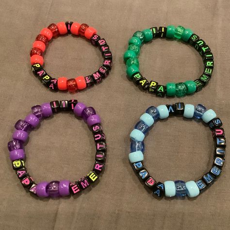 Ghost Kandi Bracelet, Ghost Bc Bracelet, Ghost Bc Kandi, Ghost Band Bracelet, Papa Emeritus 1, Kandi Inspo, Diy Kandi Bracelets, Band Bracelets, Diy Kandi